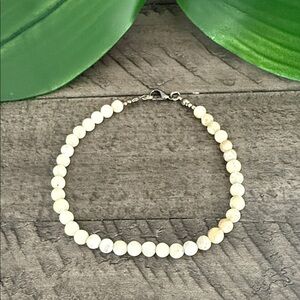 Cream Tone Yellow Calcite Beaded Bracelet/Anklet